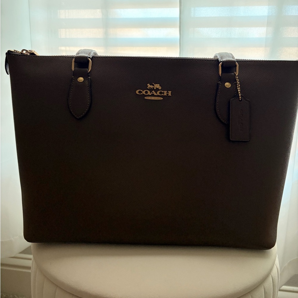Coach Gallery Tote Dark Stone/ Gold